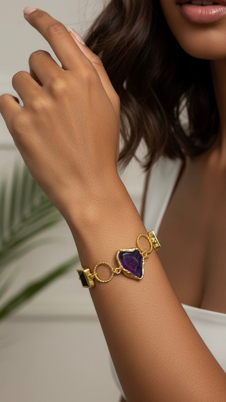 Violet halo bracelet