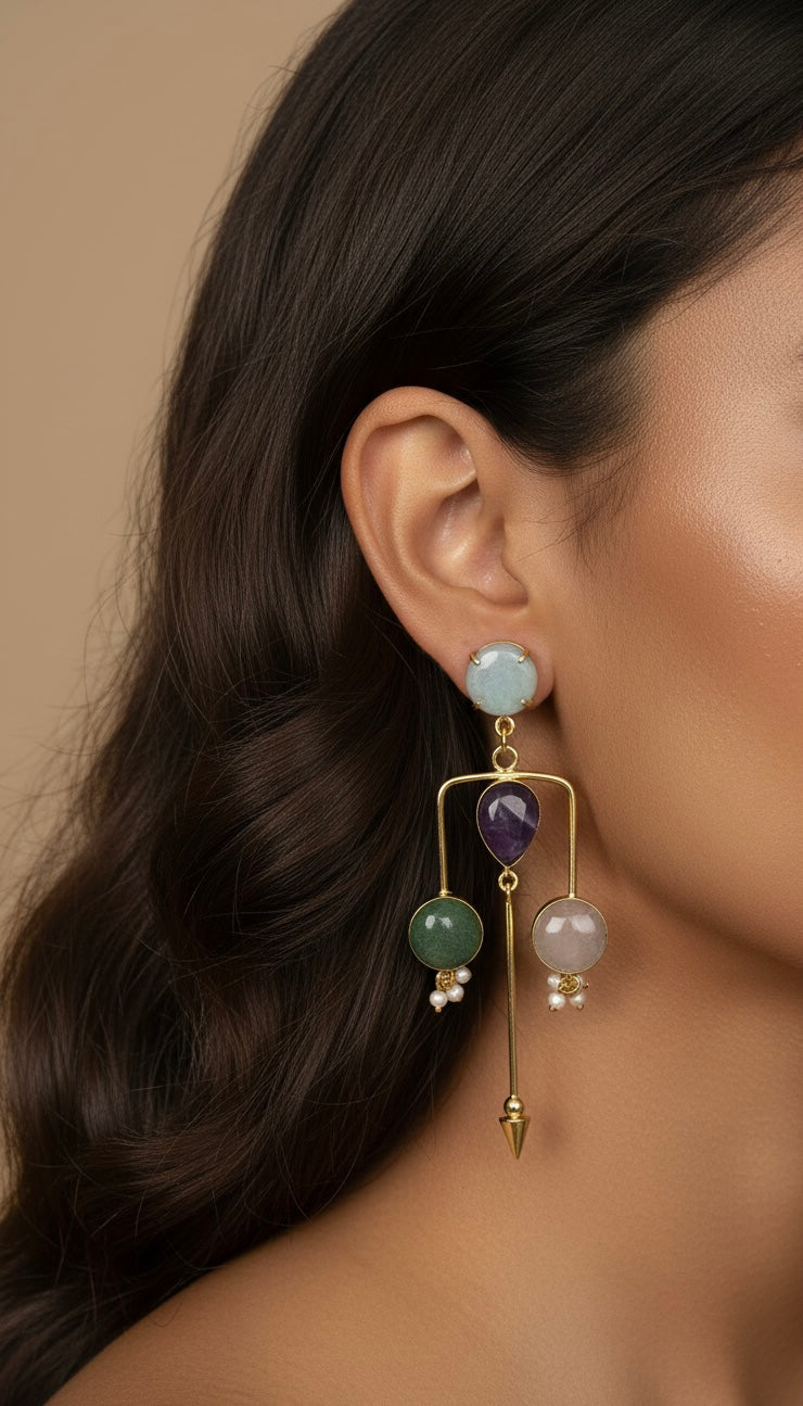 Rangrez earrings - Multicolored