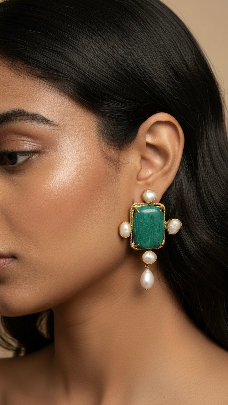 Emerald dream earrings