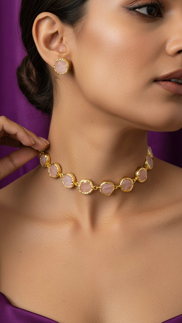 Gulabi glow choker set