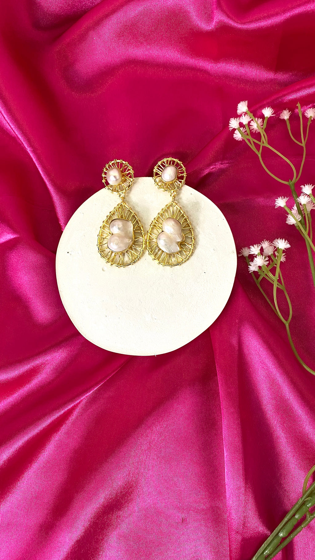 Moti jaal earrings