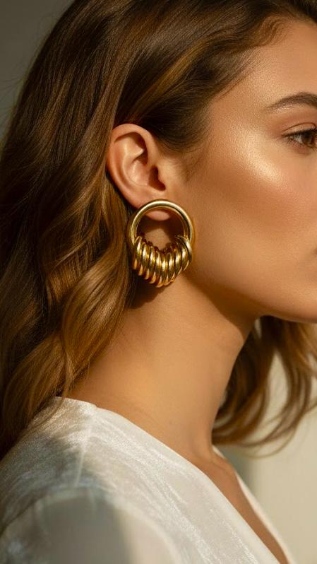 Sunlit arc earrings